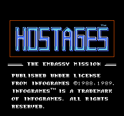 Hostages - The Embassy Mission (Japan) Title Screen